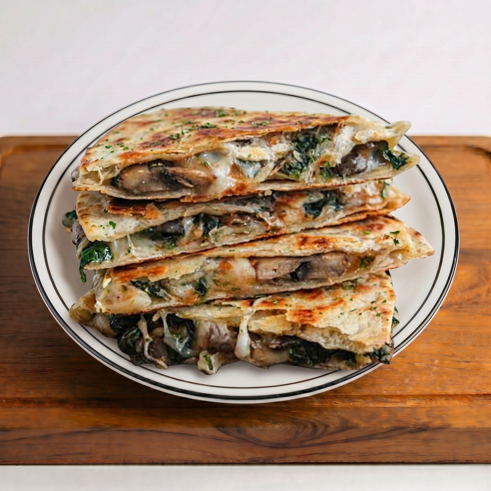 Mushroom Quesadilla.