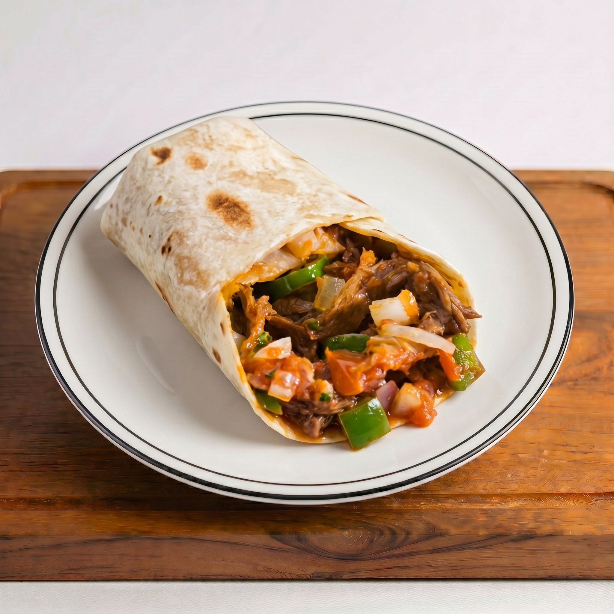 Burrito de Carne o Pollo Deshebrado.